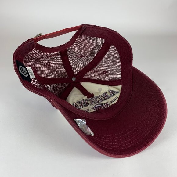 Arizona Coyotes NHL Beige Red Relaxed Fit Snapback Trucker Hat - Picture 4 of 5